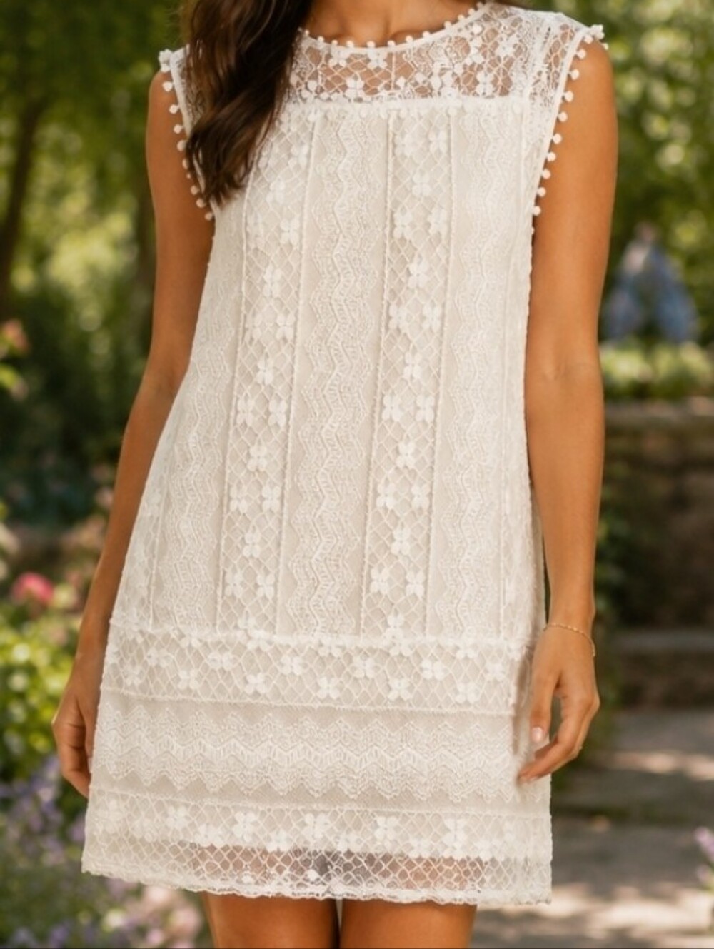 Lacey Sleeveless Mini Dress
